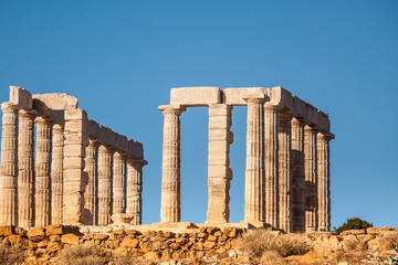 Fototapeta premium Greek temple of Poseidon Cape Sounio