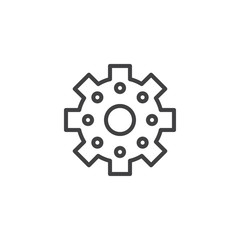 Cog wheel outline icon