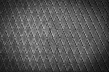 grey colored metal rhombus textured platform
