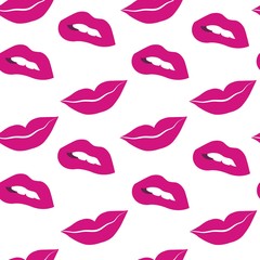 lip pattern. lip and mouth vector illustration