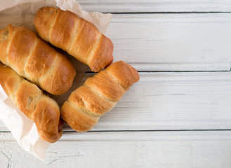 Sausages in dough, homemade