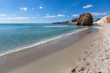 Сoast of Milos island, Aegean sea, Greece.