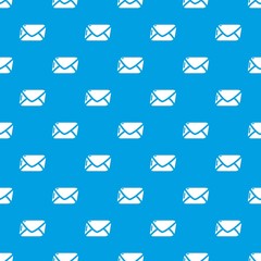 Mail pattern vector seamless blue