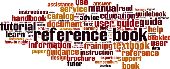 Reference book word cloud