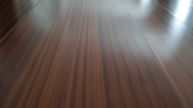 the motion on the floor covered with laminate