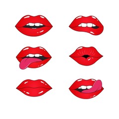 lip pattern.lips and mouth vector illustration