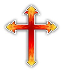 Obraz premium Cruz Pegando Fogo