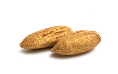 golden almonds isolated