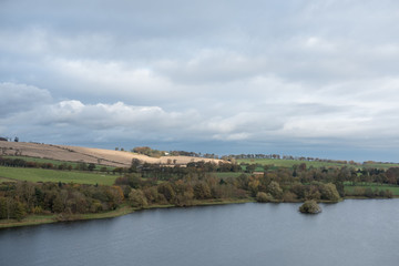 Fototapeta na wymiar View of Linlithgow Loch, which located next to Linlithgow Palace, Scotland