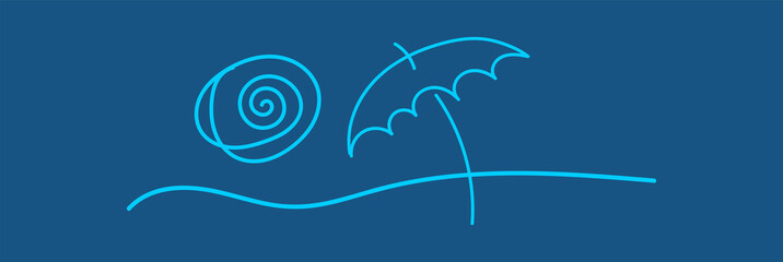 estate, acqua, sole, mare, vacanze, vettoriale,