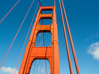 Golden Gate Bridge Pillar in San Francisco, California