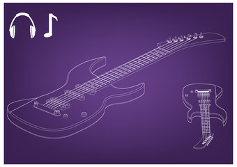 Guitar on a purple