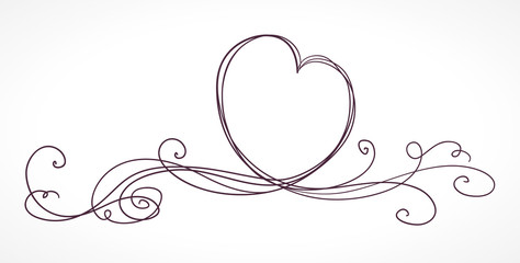 Heart shape ribbon.