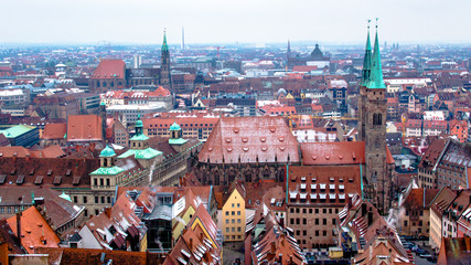 Obraz premium Panoramic Cityscape of Nuremberg, Germany
