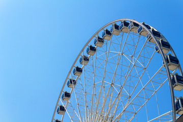 Ferris wheel with sky background