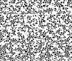 Terrazzo seamless pattern. Black and white. Marble.