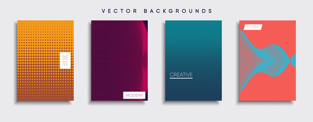 Vector cover designs. Future Poster template. Smartphone modern background set.