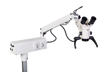 Modern medical equipment - portable operation surgical microscope isolated