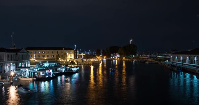 Night timelapse of Grand Canal