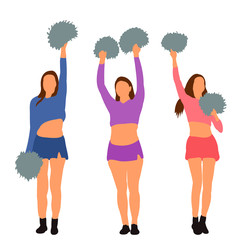  icon team of girls cheerleader, sports, cheerleading