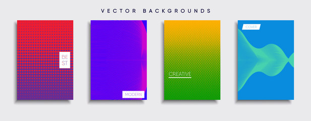 Vector cover designs. Future Poster template. Smartphone modern background set.