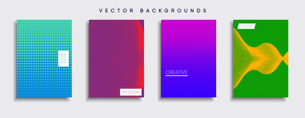 Vector cover designs. Future Poster template. Smartphone modern background set.