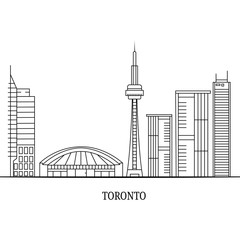 Fototapeta premium Landscape city silhouette