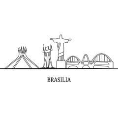 Landscape city silhouette