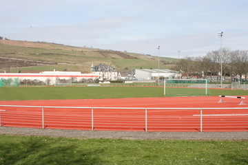 Obraz premium Sportplatz, Fussball, Leichtethletik