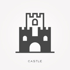 Silhouette icon castle