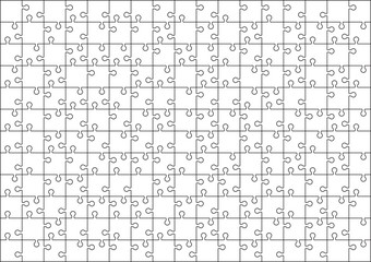 isolated jigsaw puzzle with 204 pieces
