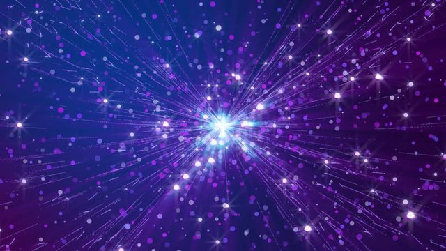 Purple glitter star sparkles texture on dark background. 