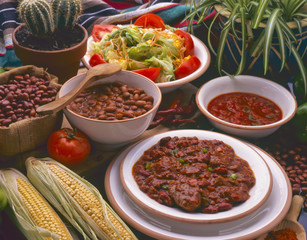 Tex Mex Food. Chili con carne stew.