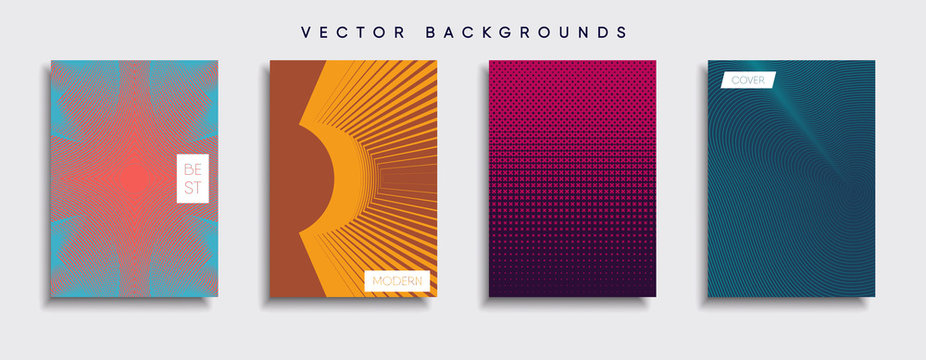 Vector cover designs. Future Poster template. Smartphone modern background set.