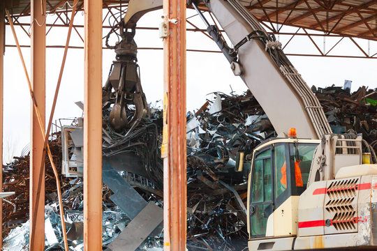 Scrap metal for industrial recycling. - Powered by Adobe