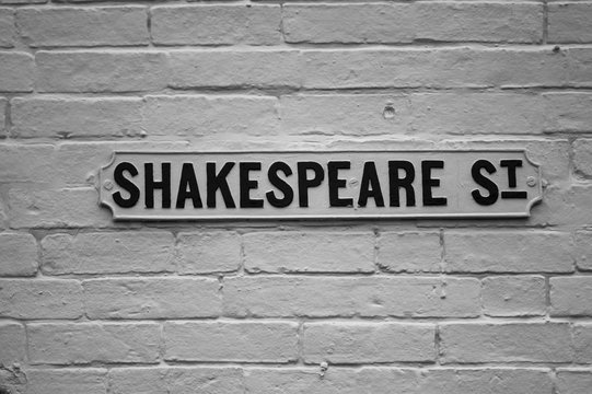 Sheakespeare Street sign for English literature teachers or anyone in eduction wanting to point students in the right direction