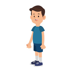 Cute boy cartoon isolated vector illustration graphic design