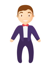 cartoon Circus Ringmaster icon over white background, colorful design.  vector illustration