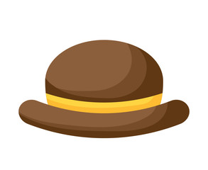 hat icon over white background, colorful design. vector illustration