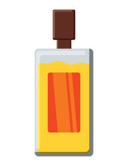tequila bottle icon over white background, colorful design. vector illustration