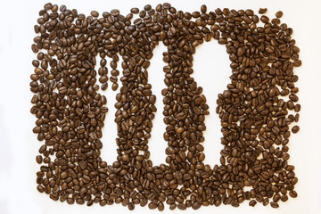 Coffee beans cutlery icon