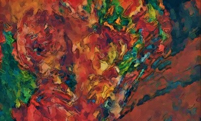 Abstract painting art. Colorful creative texture background. Digital drawing conceptual artwork. Stylish design pattern.