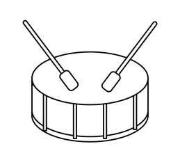 drum icon over white background, vector illustration