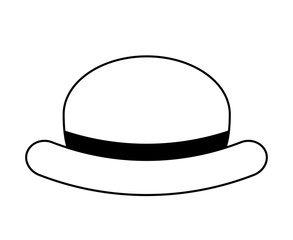 hat icon over white background, vector illustration