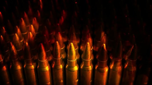 Passing Stack Of Bullets In Flames Abstract
