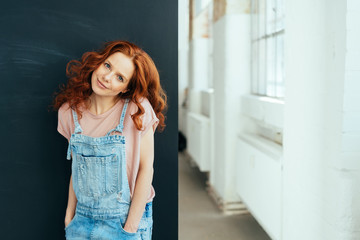 Cute sweet young woman with a gentle smile