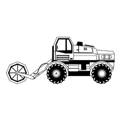 Farm tractor vehicle vector illustration graphic design