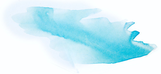 light blue watercolor stain abstract shape background for design