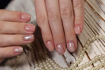 fashion manicure with a design