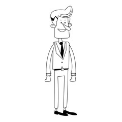 Businessman cartoon isolated vector illustration graphic design